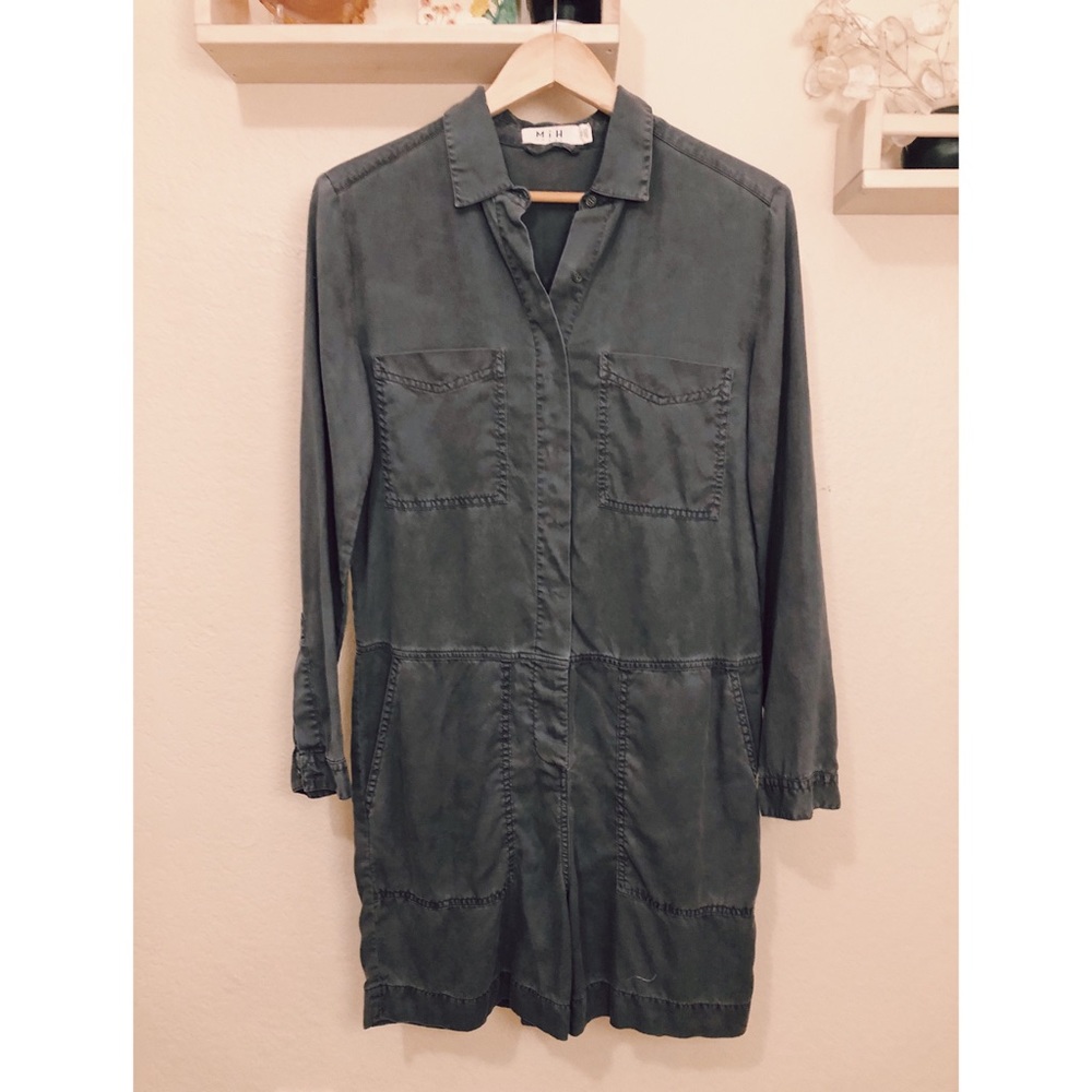 Soft Grey Mih Jeans Utility Romper